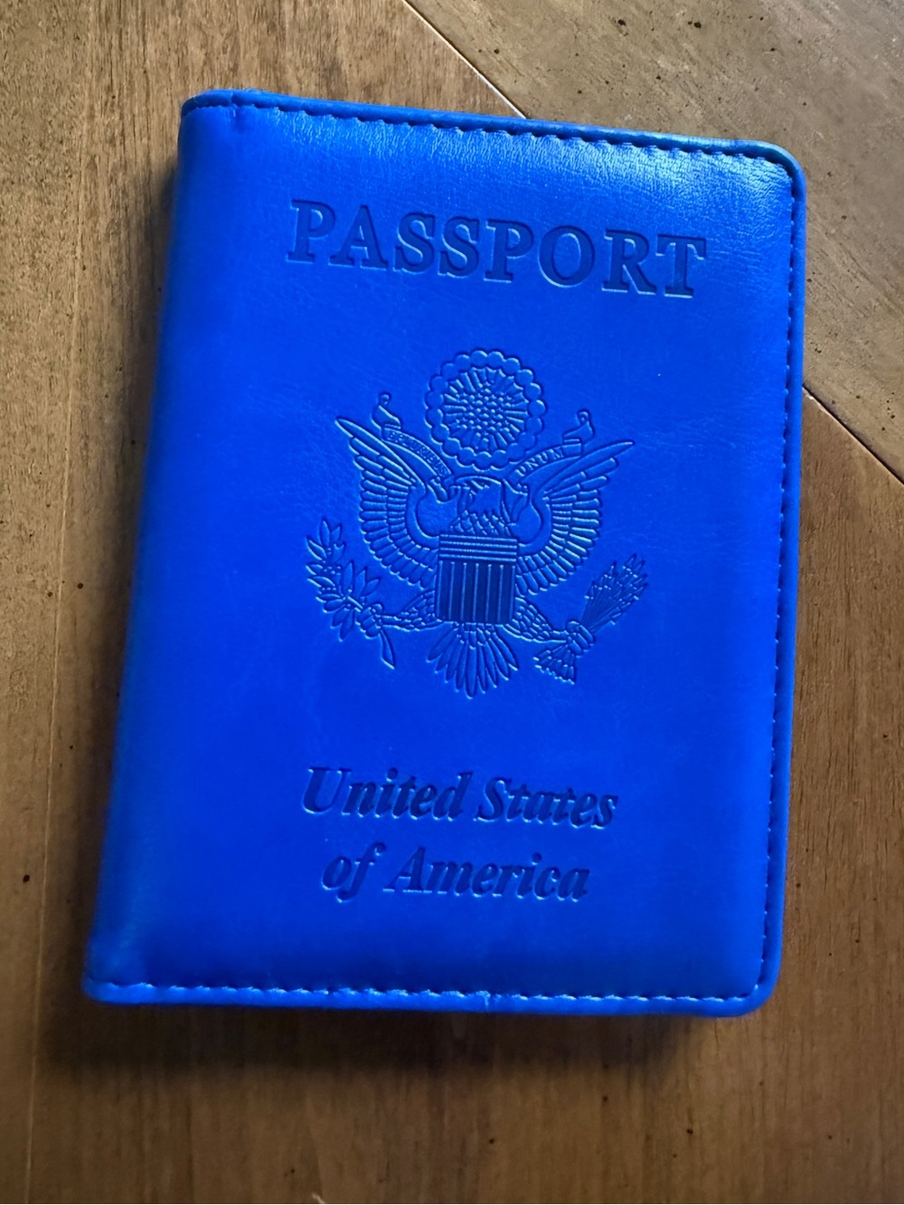 New Blue Passport Cover Travel Wallet unisex faux leather